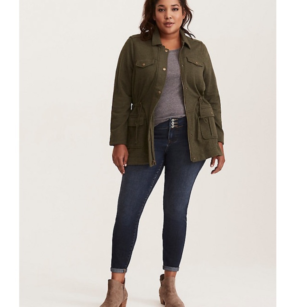Torrid Olive Green Utility Jacket